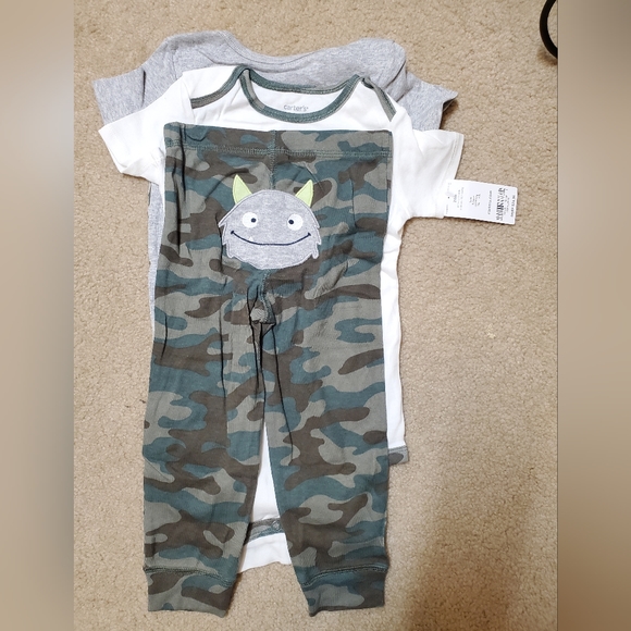 Carters Little Monsters 3 pc set - Picture 4 of 4